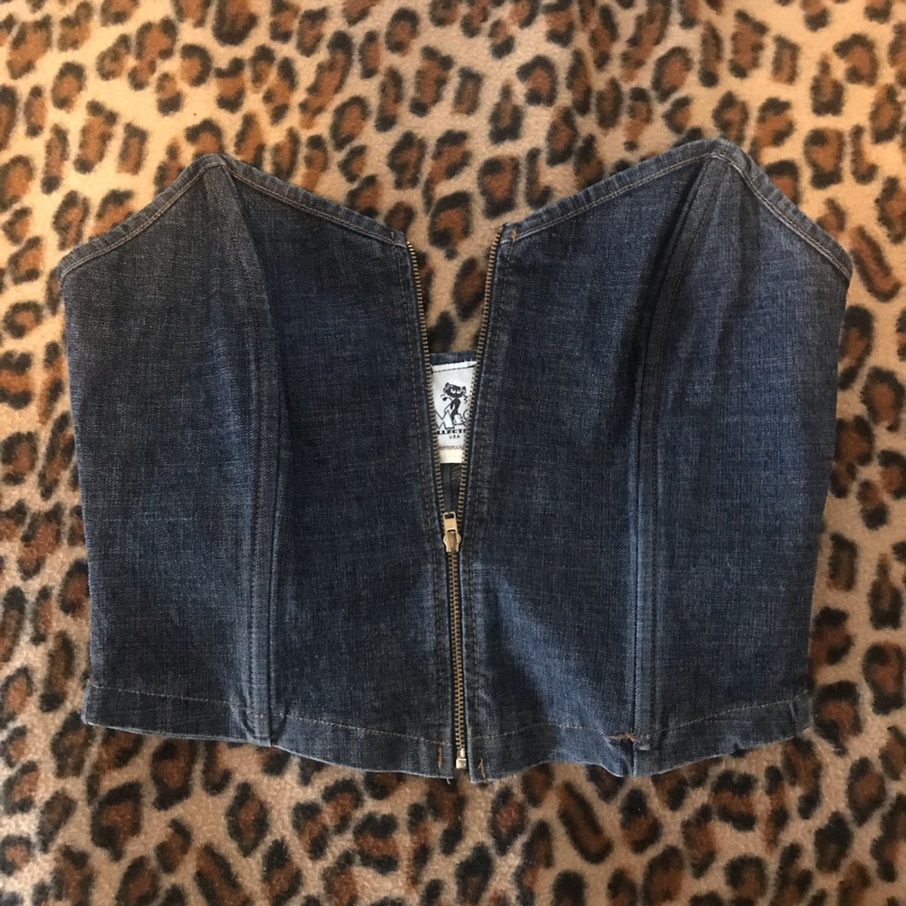 Vintage denim bustier